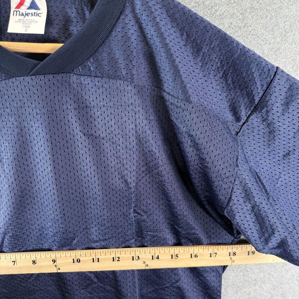Vintage Majestic Men Blue Athletic Mesh Practice Football Jersey Size Small USA - Picture 5 of 8